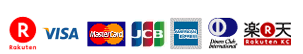 Rakuten、VISA、MastarCard、JCB、AMERICAN EXPRESS、Dinners Club、Rakuten KC
