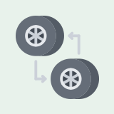 図：タイヤ交換の様子